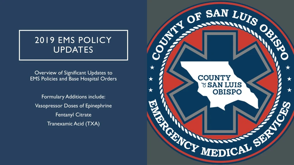 2019 ems policy updates