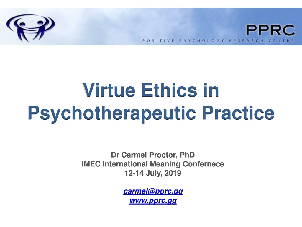 virtue ethics in psychotherapeutic practice