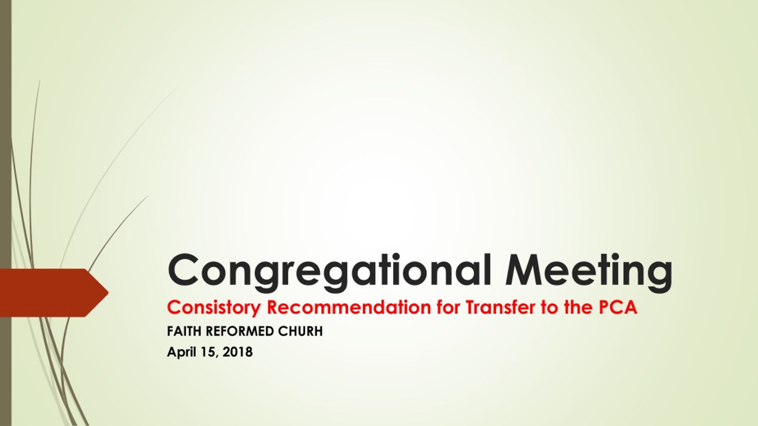 Congregational Meeting - slide 1