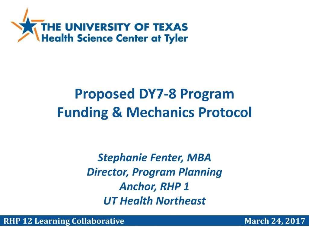 proposed dy7 8 program funding mechanics protocol
