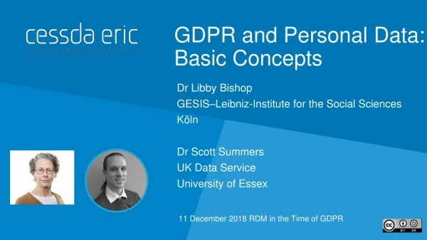 GDPR and Personal Data: Basic Concepts