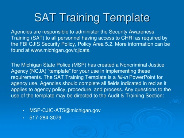 SAT Training Template