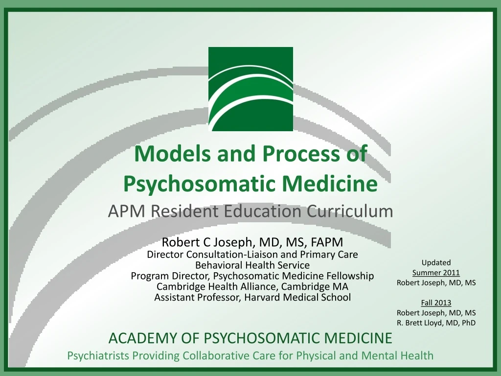 models and process of psychosomatic medicine