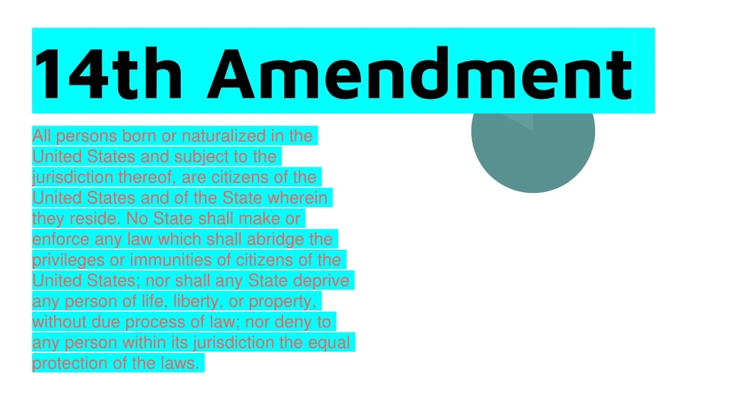 14th amendment