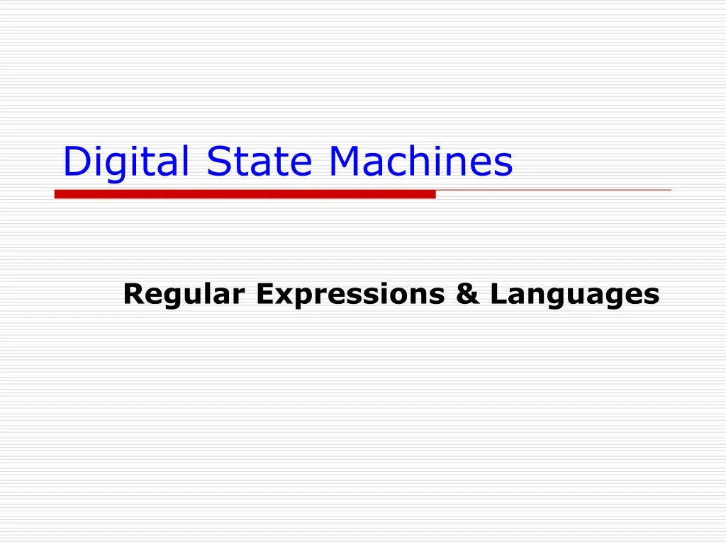 digital state machines