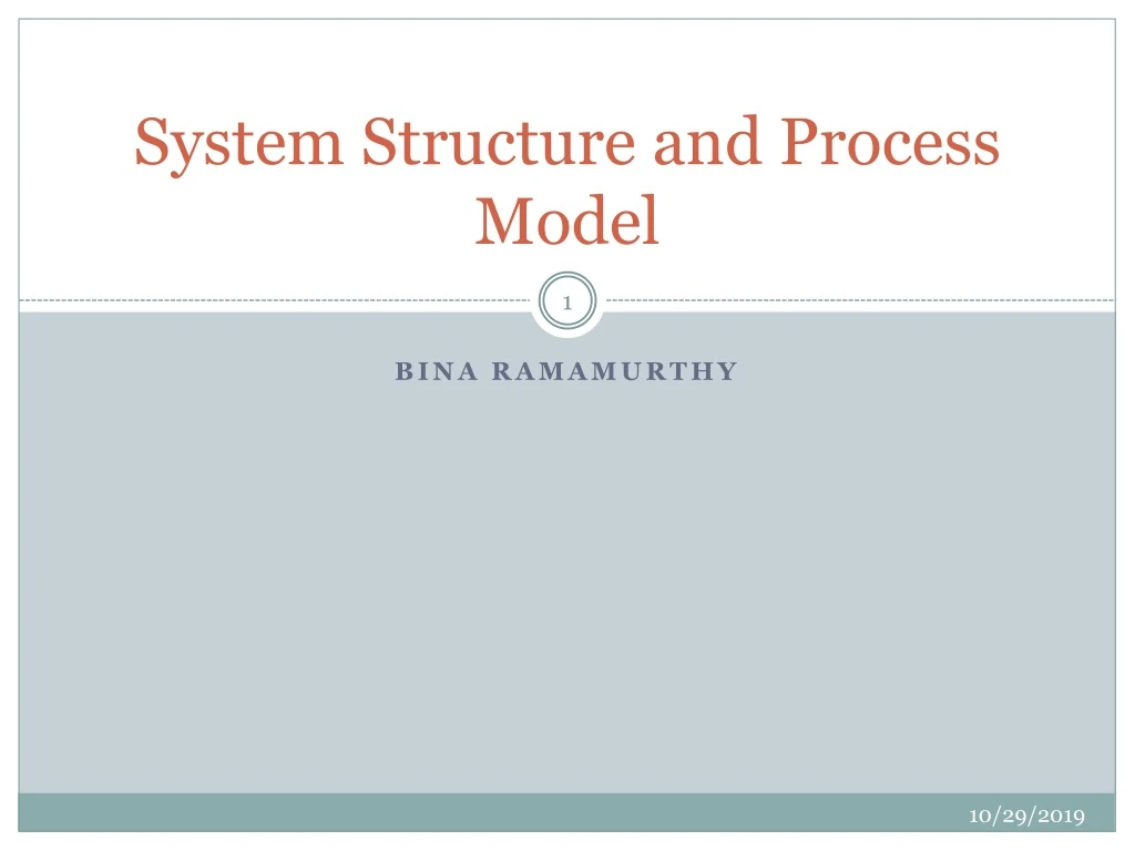 system structure and process model