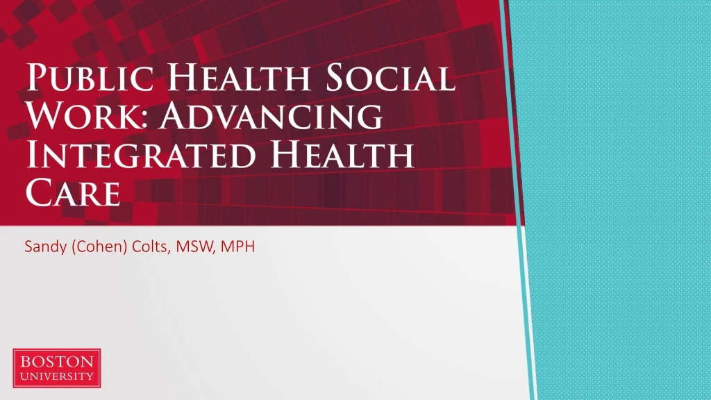 public health social work advancing integrated health care
