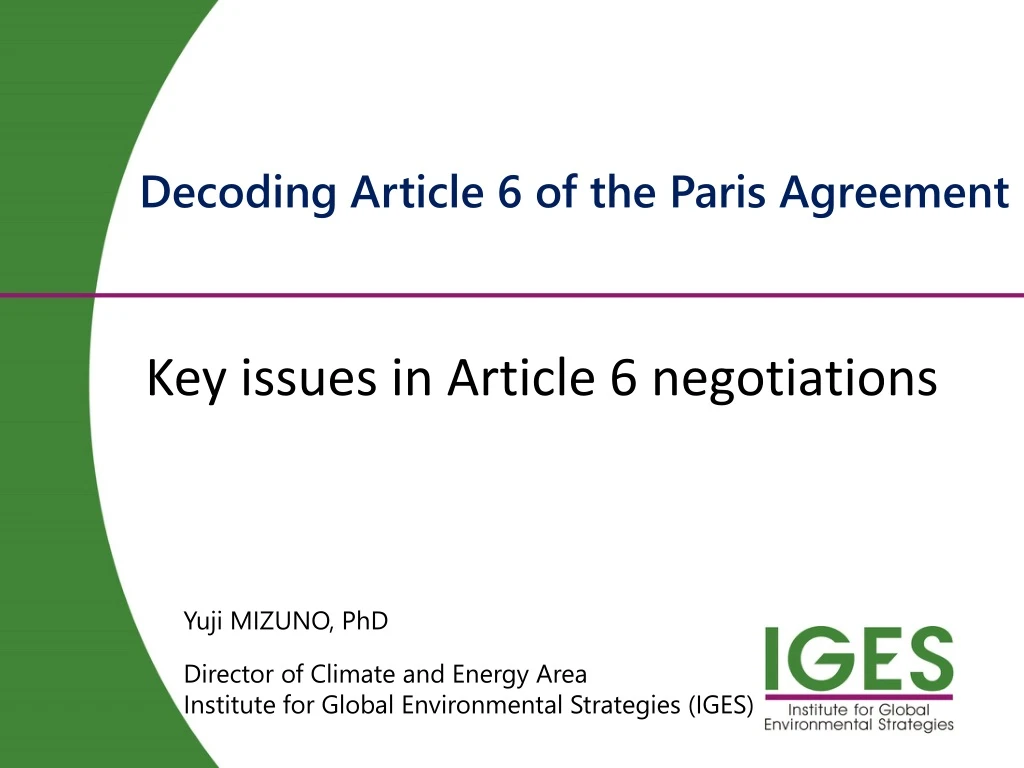 decoding article 6 of the paris agreement
