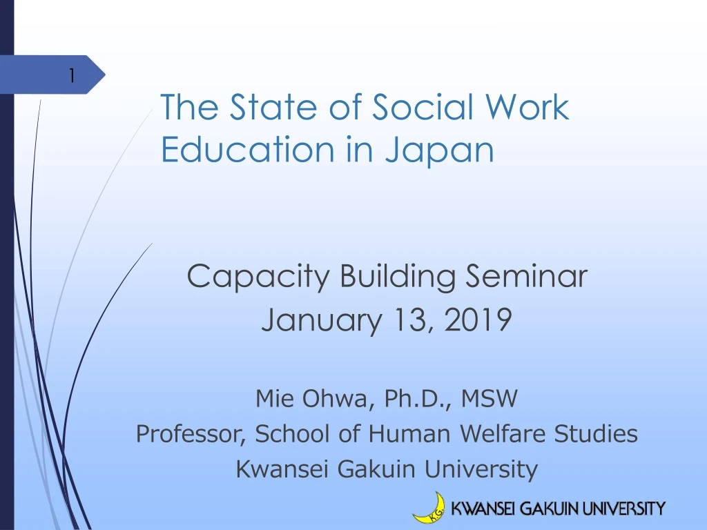 the state of social work education in japan