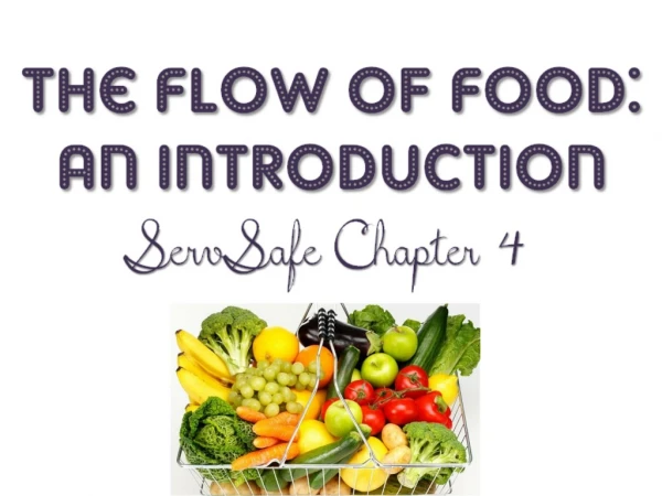In the following three chapters (5-7), the flow of food will be looked at in depth. Purchasing