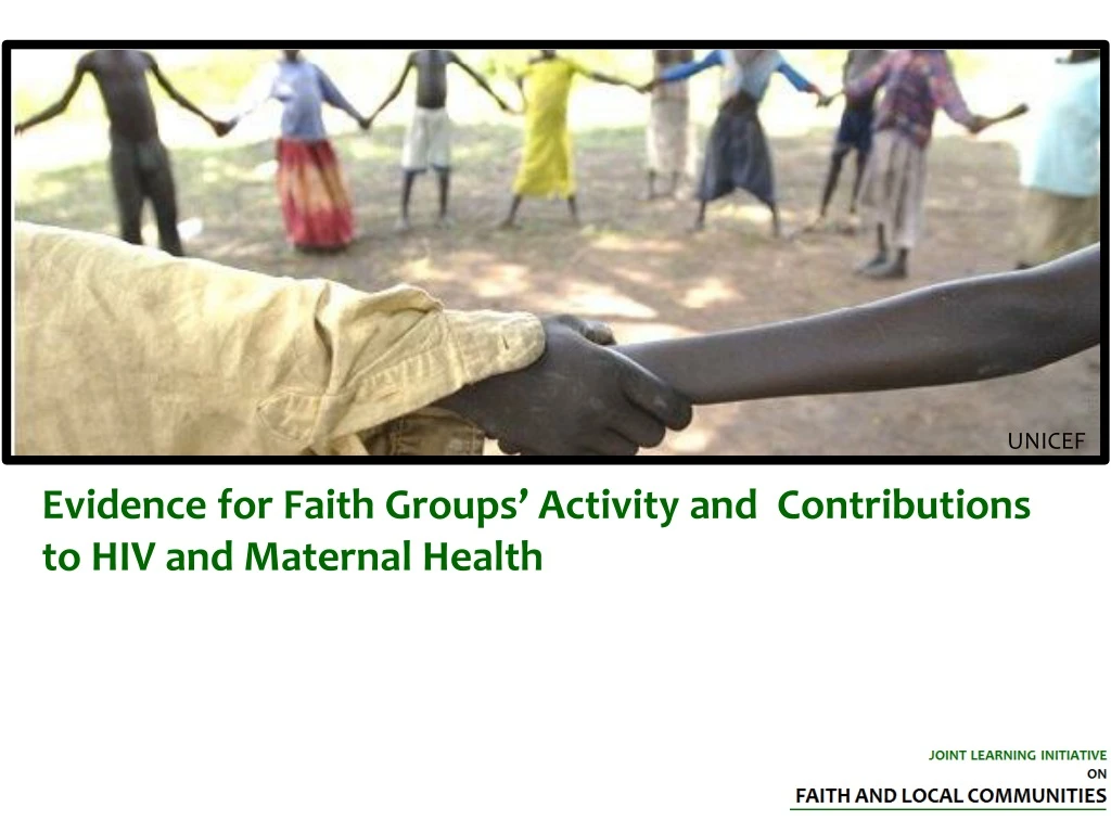 evidence for faith groups activity and contributions to hiv and maternal health