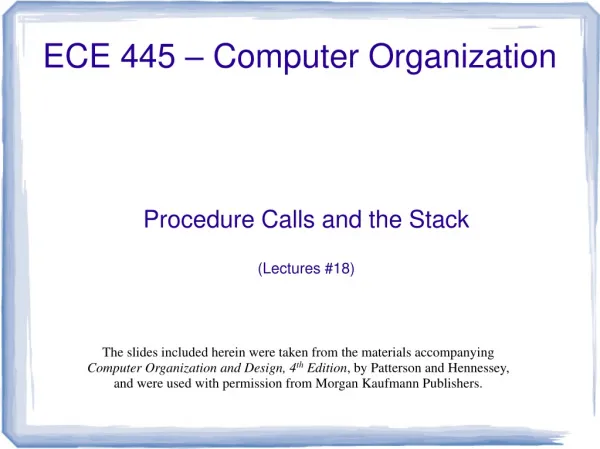 ECE 445 – Computer Organization