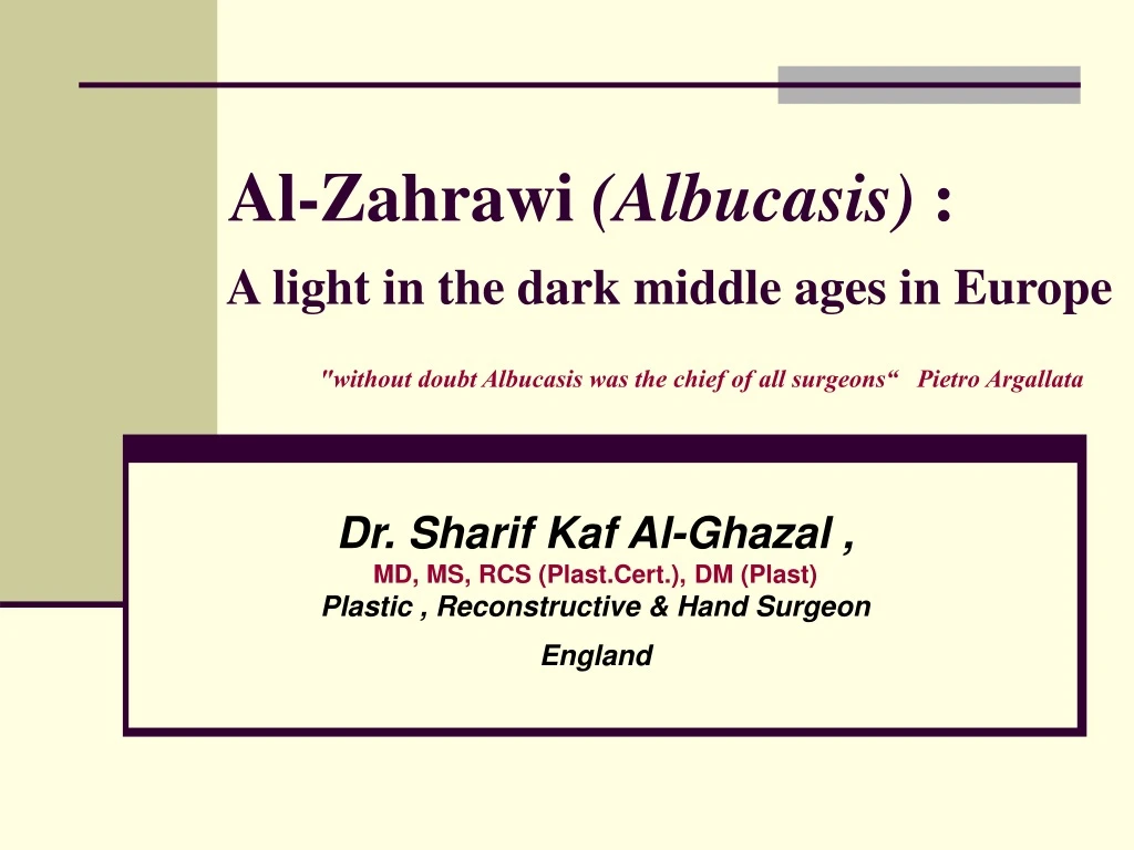 dr sharif kaf al ghazal md ms rcs plast cert dm plast plastic reconstructive hand surgeon england