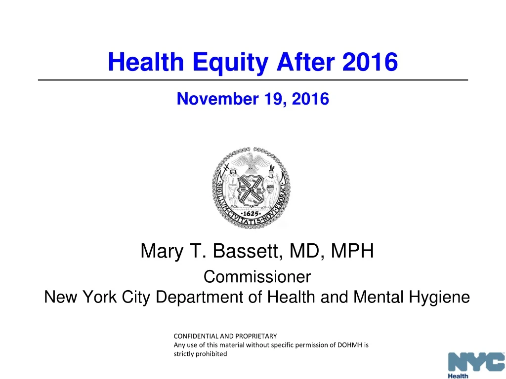 health equity after 2016 november 19 2016