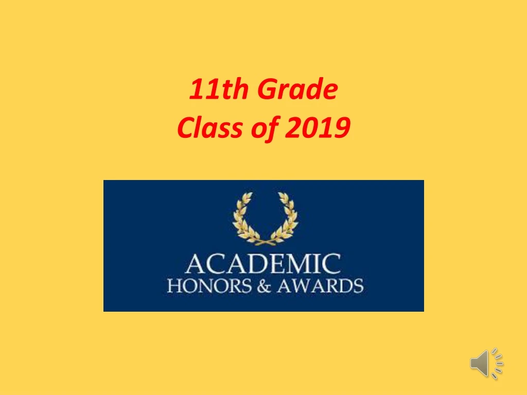 11th grade class of 2019