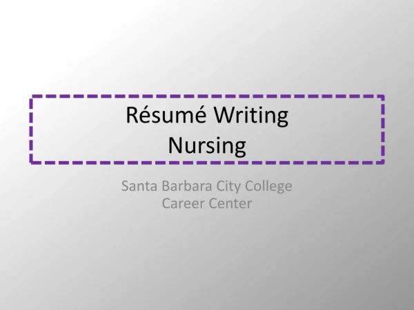 Résumé Writing Nursing