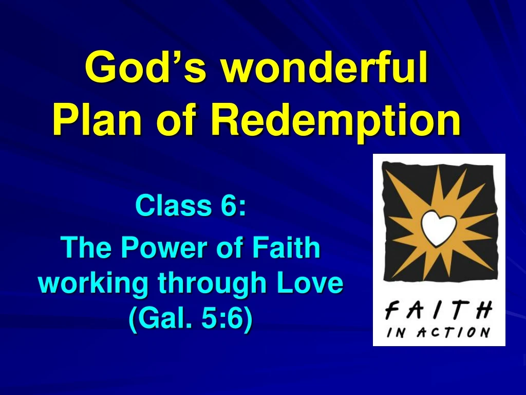 god s wonderful plan of redemption