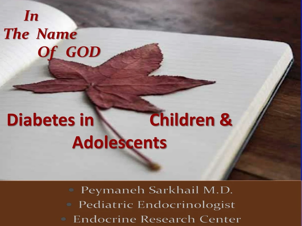 diabetes in children adolescents