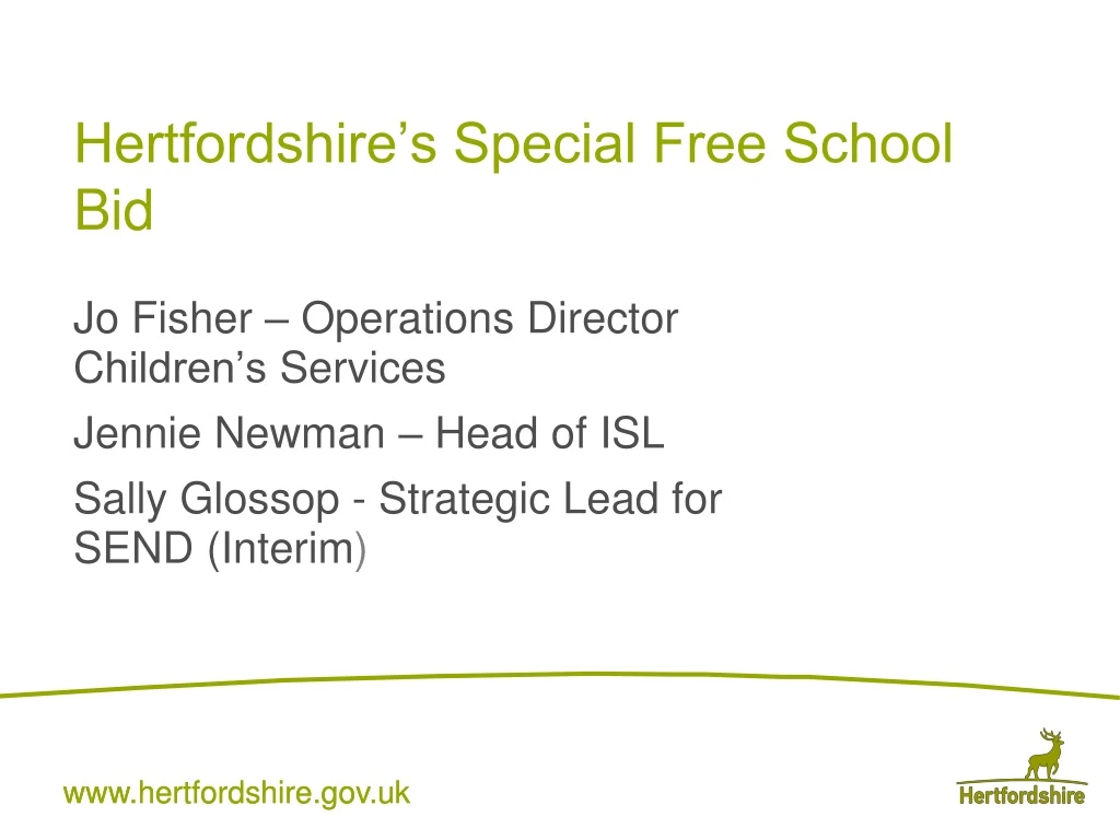 hertfordshire s special free school bid