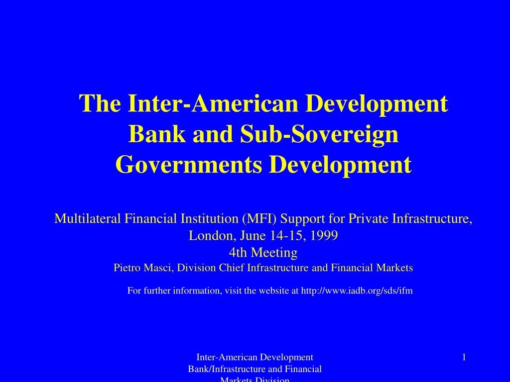 the inter american development bank
