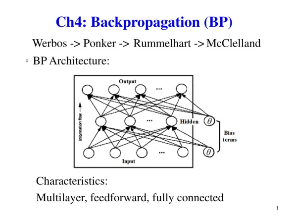 Ch4: Backpropagation (BP)