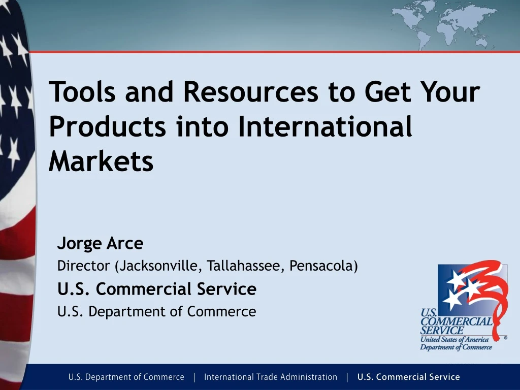 tools and resources to get your products into international markets