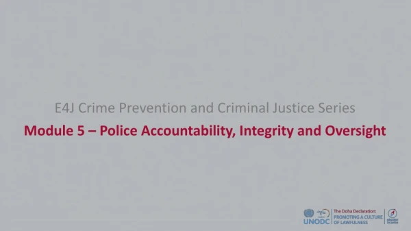 E4J Crime Prevention and Criminal Justice Series