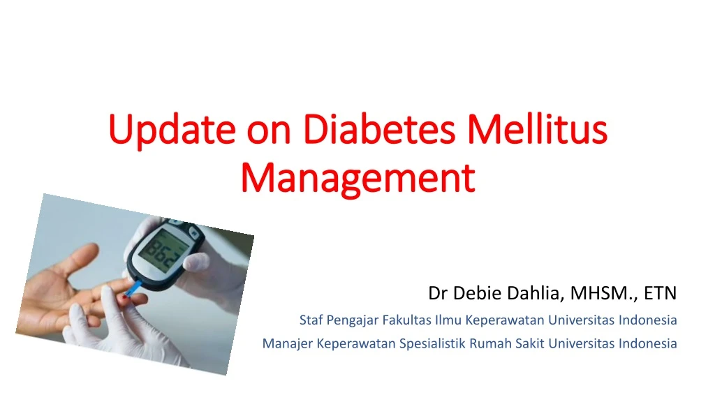 update on diabetes mellitus management