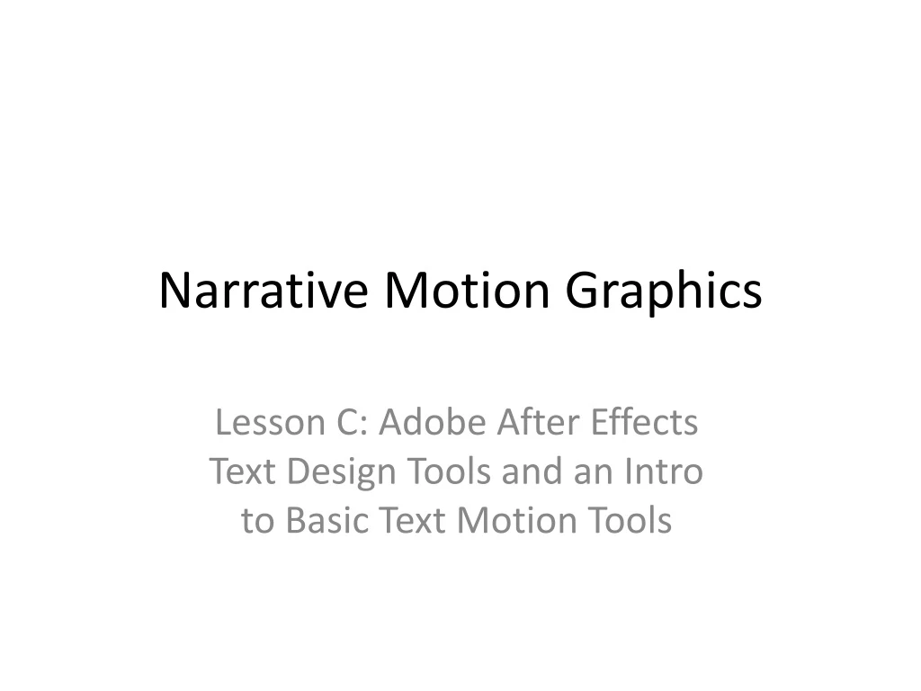 narrative motion graphics