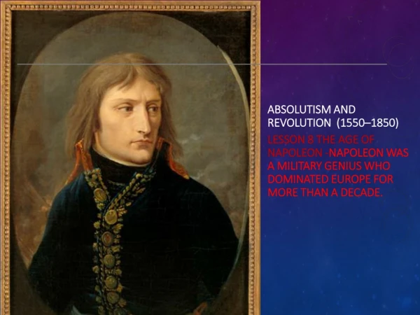 Absolutism and Revolution  (1550–1850)