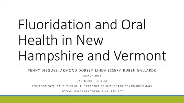 fluoridation and oral health in new hampshire and vermont