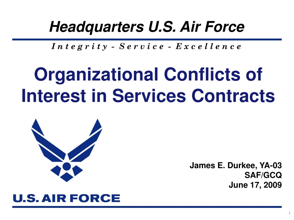 organizational conflicts of interest in services