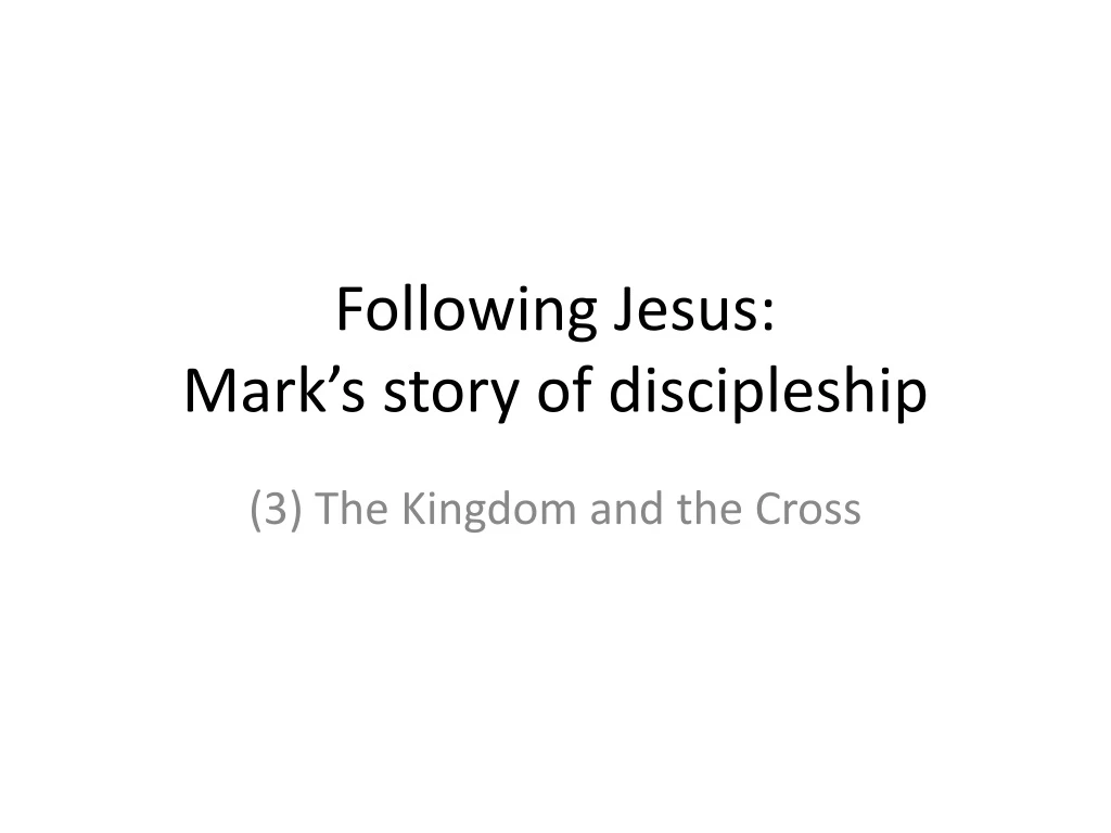 following jesus mark s story of discipleship
