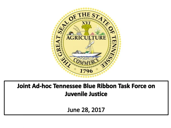 Joint Ad-hoc Tennessee Blue Ribbon Task Force on Juvenile Justice June 28, 2017