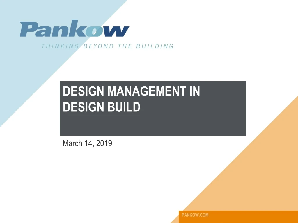 design management in design build