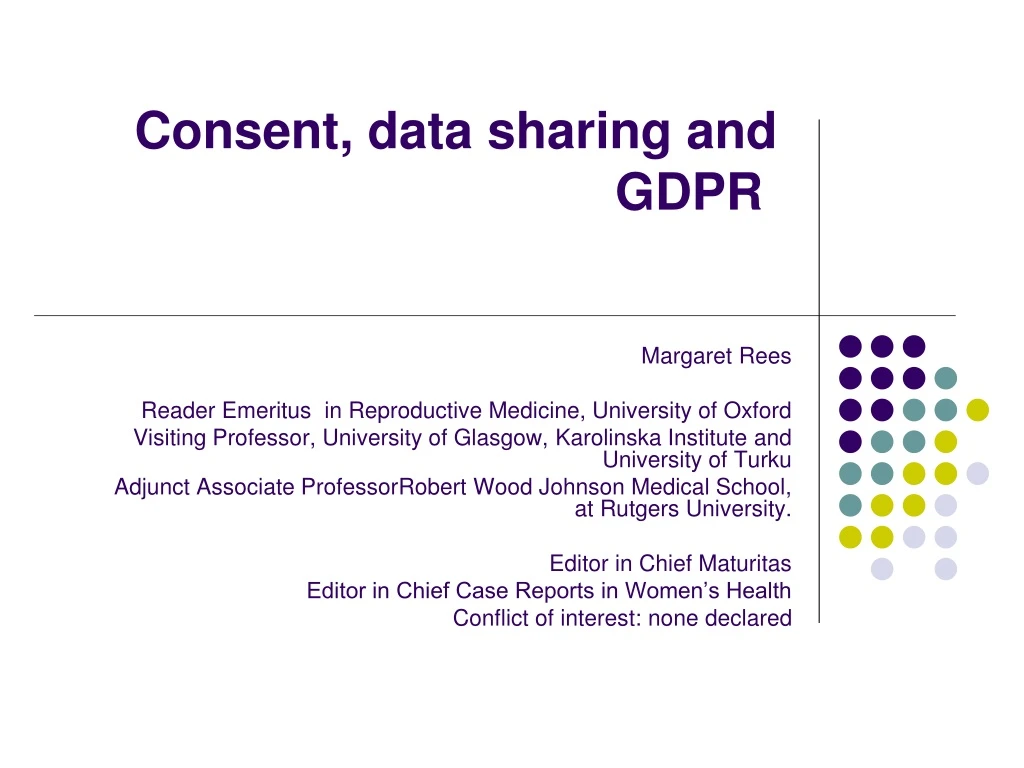 consent data sharing and gdpr