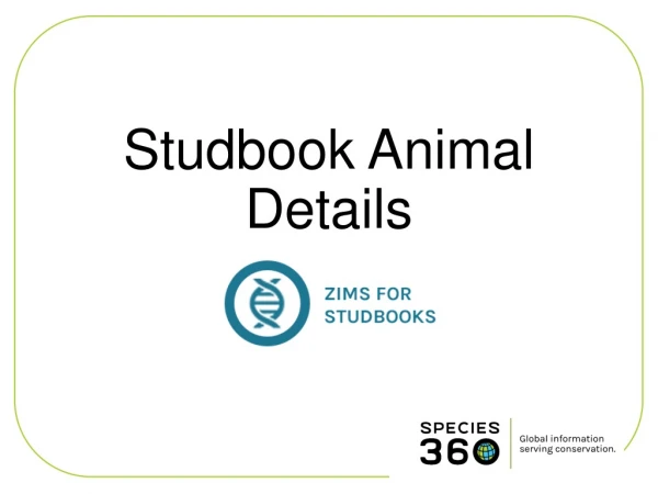 Studbook Animal Details