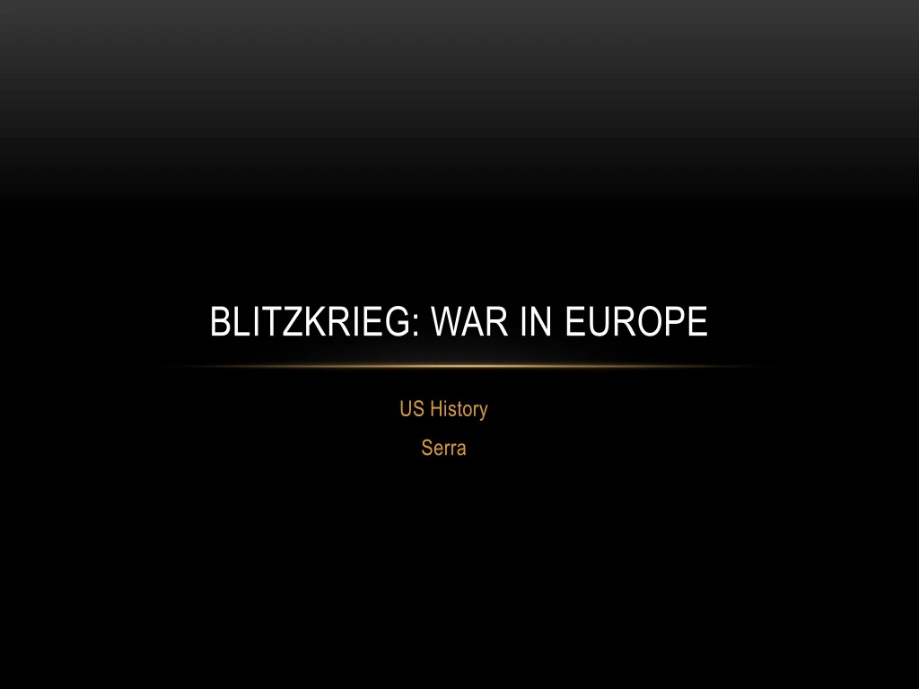 blitzkrieg war in europe
