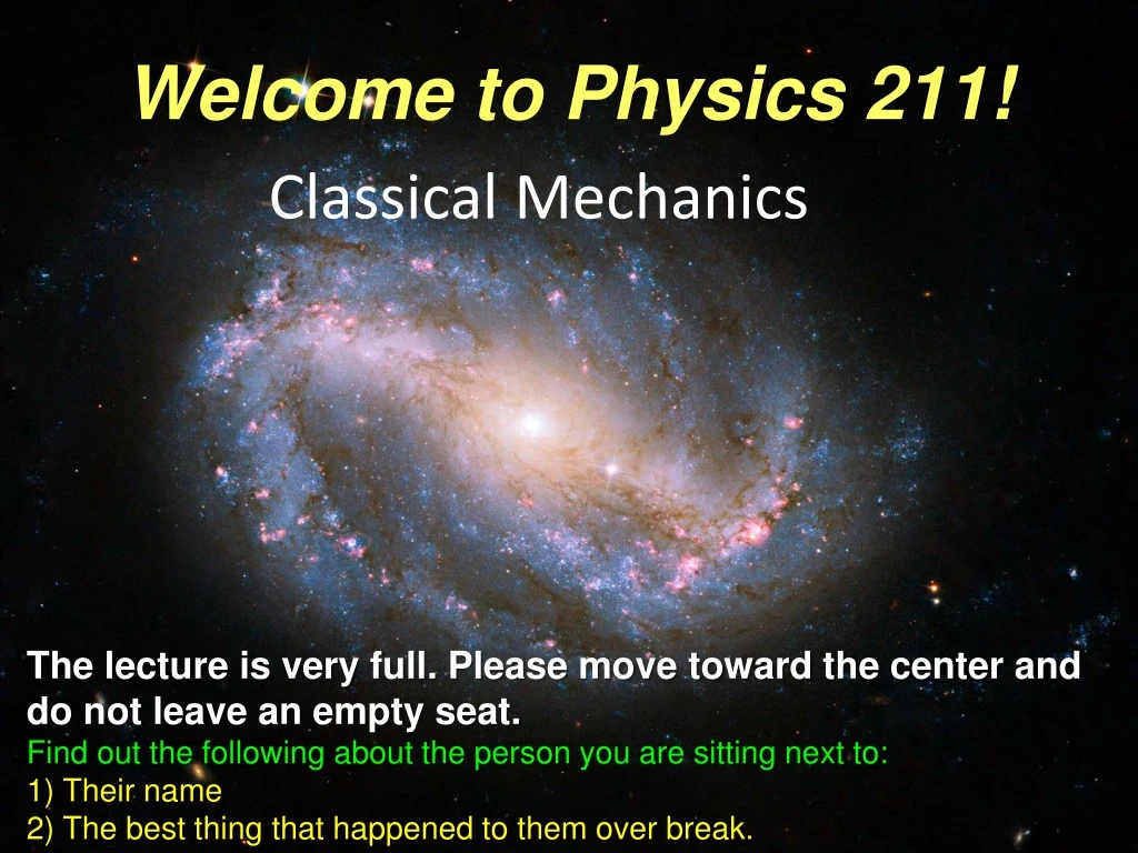 welcome to physics 211