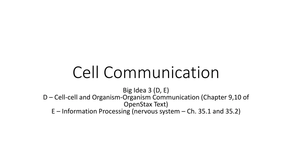 cell communication