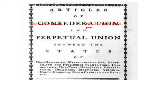 Ch.2s.3 Articles of Confederation