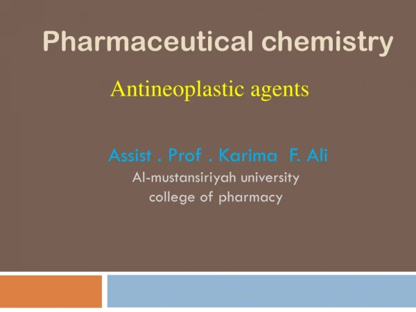 Antineoplastic agents