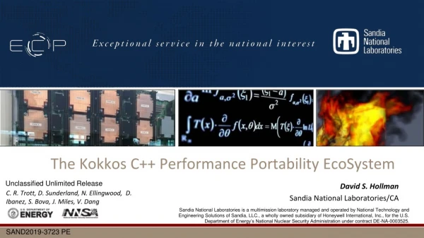 The Kokkos C++ Performance Portability EcoSystem
