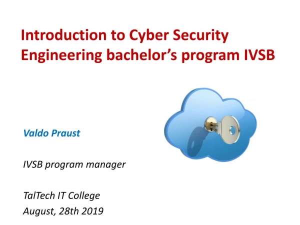 Introduction to Cyber Security Engineering bachelor’s program IVSB