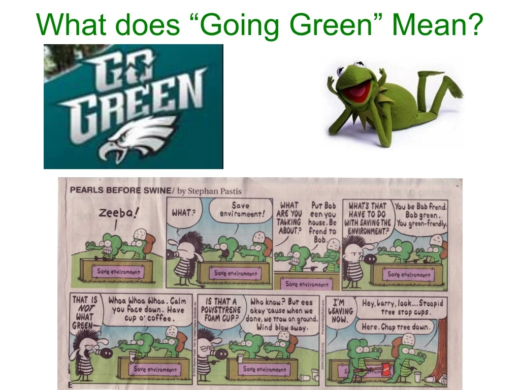 what does going green mean