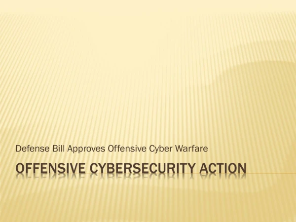 Offensive CyberSecurity Action