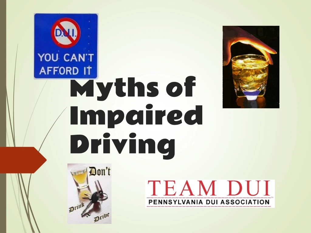 myths of impaired driving