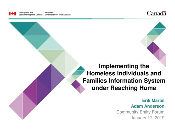 Implementing the Homeless Individuals and Families Information System under Reaching Home