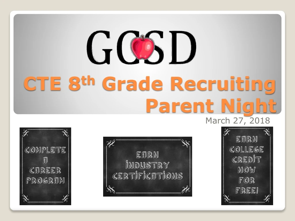 cte 8 th grade recruiting parent night