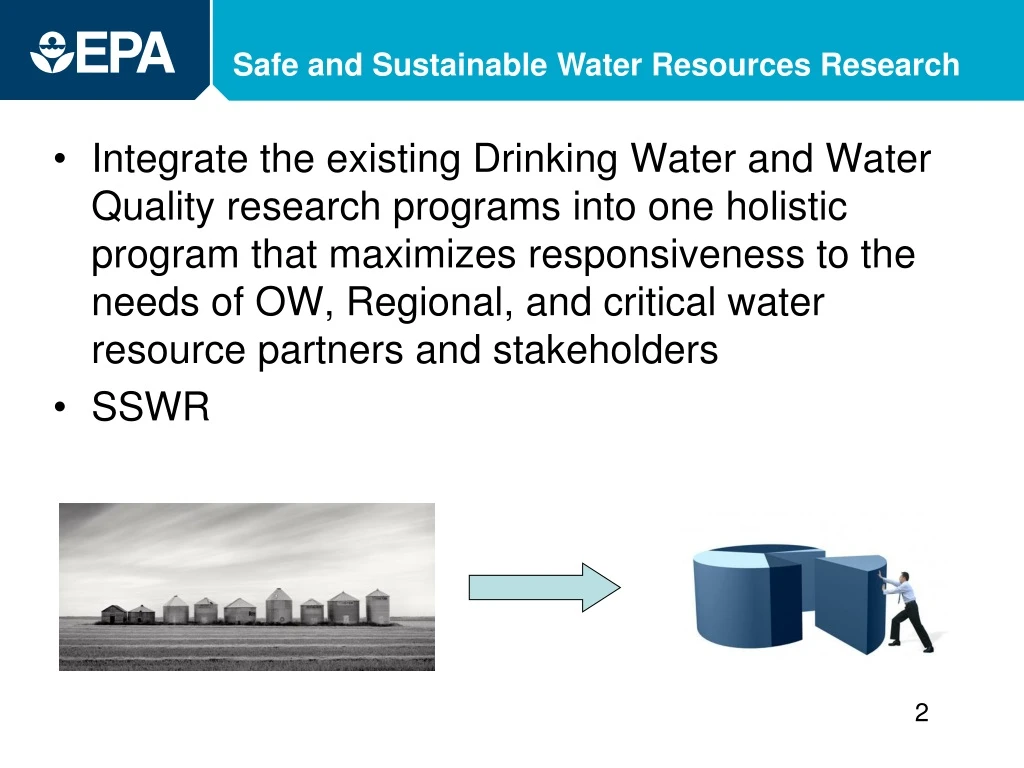 integrate the existing drinking water and water